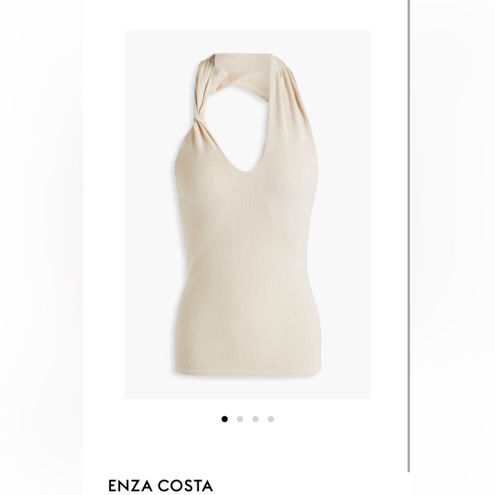 Enza Costa Ribbed Halter neck top